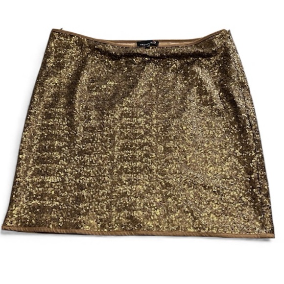 Coppery Gold Sequinned Skirt by Laura Plus 14+ - Picture 1 of 10